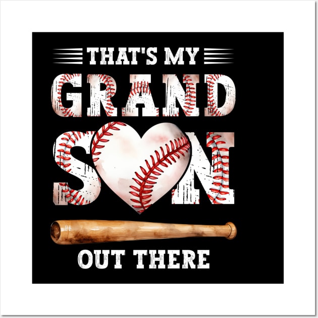 Baseball Grandma That's My Grandson Out There Mother's Day Wall Art by Asg Design